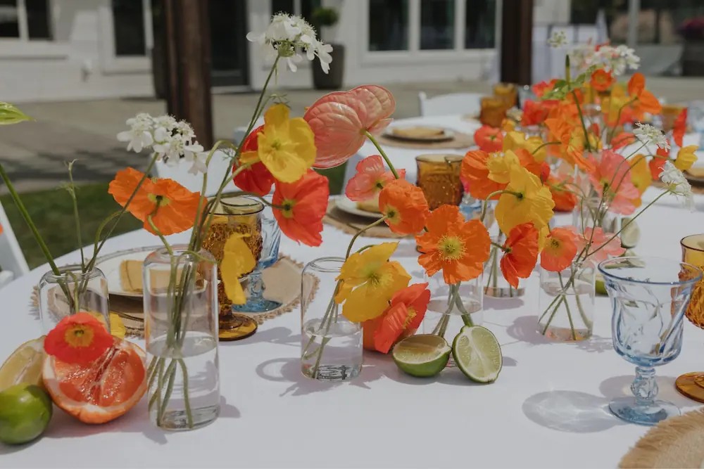 Vibrant Paloma Citrus Table scape